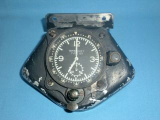 Rare Breguet Type 11/1 Aircraft Clock & Mounting Bracket