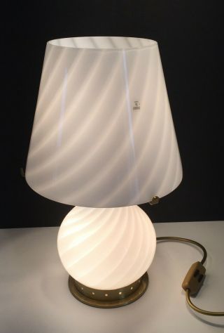 rara lampada fungo spirale MURANO ZONCA swirl mushroom lamp vintage design’70 U 9