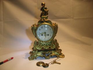 Antique French Ormolu Mantel Clock All Matching Numbers /4133