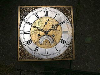 C1760 8 day LONGCASE GRANDFATHER CLOCK DIAL,  movement 12X 12 ' Thos.  Williams H. 4