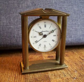 Vintage French Armand Leroy Solid Brass Carriage Clock (8 Day Alarm Feature)