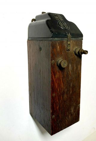 Vtg Antique 1900 Mesco Wireless Telegraph Apparatus Spark Coil Wood Bakelite