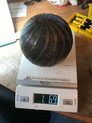 Early Wooden Ball Exspertly Crafted one of a kind piece very old and Unique 11