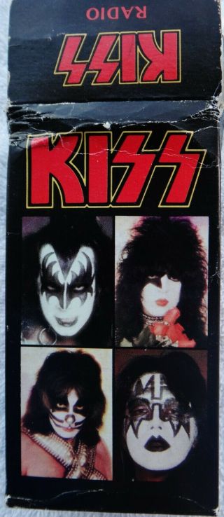 KISS 1977 TRANSISTER RADIO in shape with box AUCOIN 7