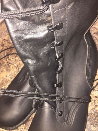 Vintage Black Quick Lace Military Issue Combat Boots Mens 9.  5W Never Worn 9