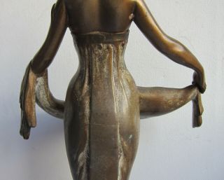 Antique French Art Nouveau Bronze Sculpture NUBINE by LUCIEN ALLIOT Paris 10