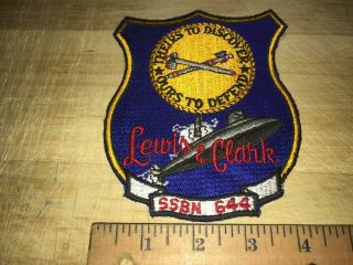 Cold War/Vietnam? US NAVY PATCH - USS Lewis & Clark SSBN 644 USN BEAUTY 2