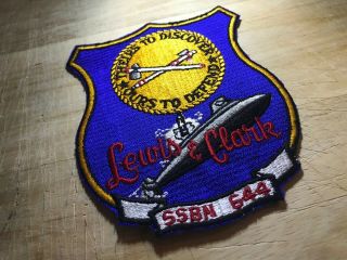 Cold War/Vietnam? US NAVY PATCH - USS Lewis & Clark SSBN 644 USN BEAUTY 5