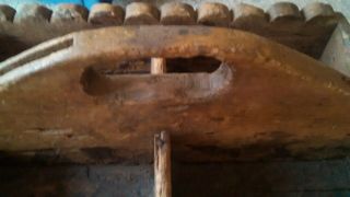 EARLY ANTIQUE PRIMITIVE OLD BARN FIND WOOD TOOL BOX CARPENTERS CADDY DESIGN 2