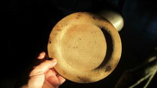 Antique Wooden Plate - Folk Art - Treen Sweden - Primitives