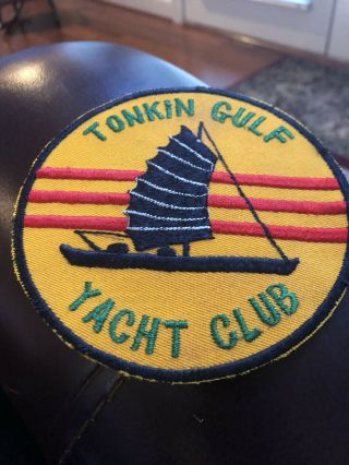 Us Navy Patch - Tonkin Gulf Yacht Club - Usn Beauty Rare Green Letters