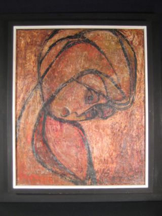 Janina Lubojanska Listed Polish Canadian Artist Mcm Abstract Painting 1962