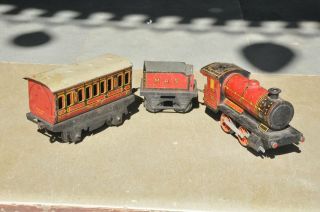 Vintage Wind Up 786 Modelcraft Mas Litho Train Tin Toy