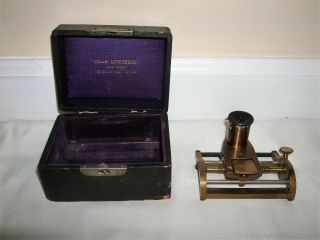 Antique Chas.  Lowinson Patented Microscope Thread Linen Counter Nyc Sept 1910