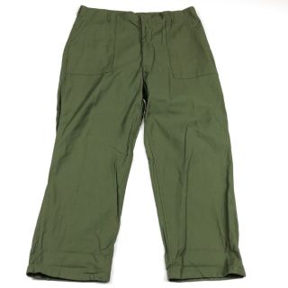 Nos Vintage 1960s Vietnam War Us Army Og Green Fatigue Pants Trousers Sz 42x31