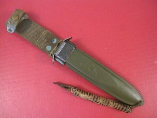 Wwii Us Army/usmc M8 Scabbard - Marked B.  M.  Co.  1st Pattern - For M3 Trench Knife