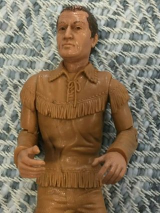 RARE VTG 1960s MARX TOYS Action Figure Johnny West Cowboy Indian Native 11.  5 