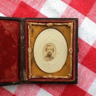 Confederate General NATHAN B.  FORREST - GEM CDV - 1/9 Pate Case (3.  0 X 2.  25) RARITY, 2