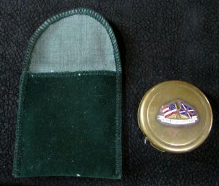 Rare Ww 2 Bundles For Britain Brass & Enamel Flags Tape Measure