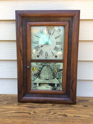 Antique Miniature Seth Thomas Ogee Mantle / Shelf Clock,  W/ Beehive Glass,  P/r/r