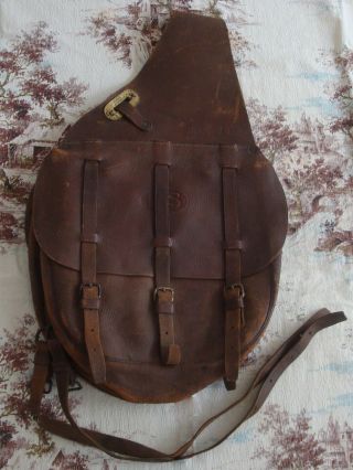 Wwi Us Cavalry Leather Saddle Bags Rock Island Arsenal Marked H.  E.  K.  Barton