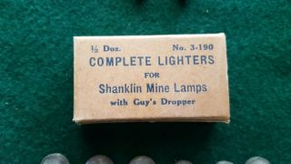 6 NOS SHANKLIN STRIKERS W/ORIGINAL BOX FOR MINERS CARBIDE LAMPS 