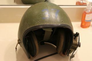 Vintage Vietnam Era U.  S.  Army Tank Crew Tankers Helmet With Sa1552/g Head Set