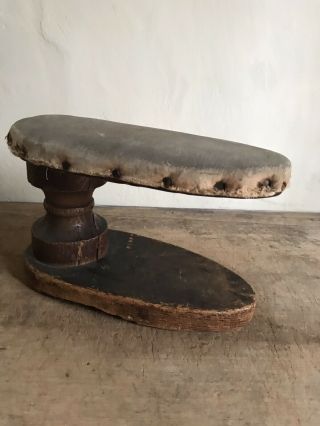 Best Old Antique Sleeve Ironing Board Form Patina Wooden Textile Aafa