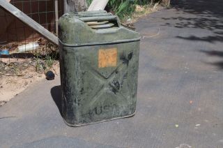 Ww2 Nesco Galvanized Water Can 41 Dated Cap Jeep Half - Track Jerry Can