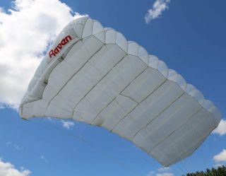 Microraven 150 Sq Ft Skydiving Parachute Reserve Canopy - White,  Shape