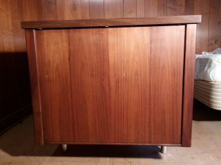 Vintage Mid Century Modern Desk by ALMA Authentic USA Retro Hard Wood Furniture 8
