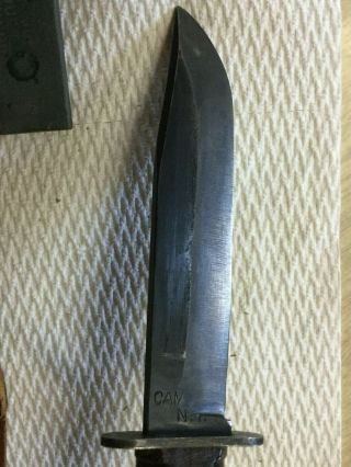 Vintage WW2 Camillus N.  Y.  U.  S.  N.  Mark 1 Knife and Sheath 5