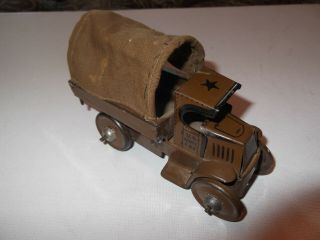 Rare Antique Marx U.  S.  Army Truck Tin Toy