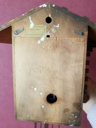 Vintage Black Forest Chalet Cuckoo Clock with Music box (around 1971) 11