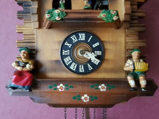 Vintage Black Forest Chalet Cuckoo Clock with Music box (around 1971) 3
