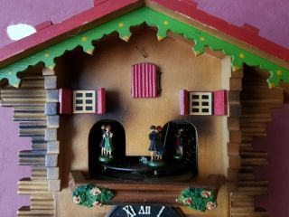 Vintage Black Forest Chalet Cuckoo Clock with Music box (around 1971) 4