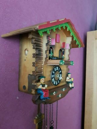 Vintage Black Forest Chalet Cuckoo Clock with Music box (around 1971) 6