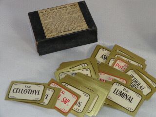 Vintage Apothecary Medicine Bottle Labels 751 Drug Package Inc.
