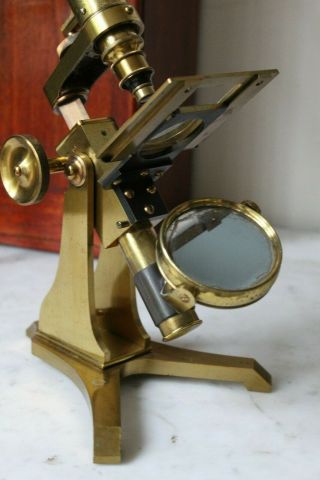 LOVELY ANTIQUE ANDREW ROSS LARGE BAR LIMB MICROSCOPE OUTFIT No.  308 C.  1849 2