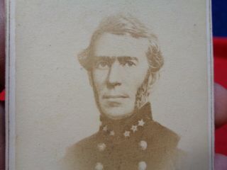 Antique Cdv Photo Civil War Soldier In Uniform 2