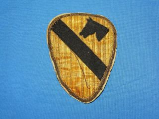Wwii 1st Cav Bullion & Wool Patch,  Cavalry Division