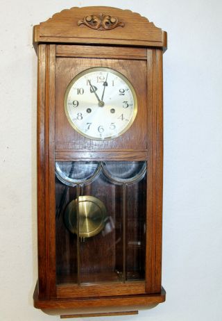 Antique Wall Clock Chime Clock Regulator 1920th Century Phs