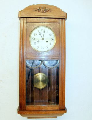 Antique Wall Clock Chime Clock Regulator 1920th century PHS 2