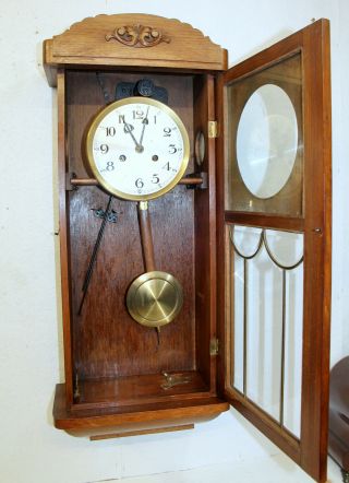 Antique Wall Clock Chime Clock Regulator 1920th century PHS 6