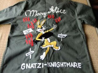 Vintage Usaf Mary Alice Gnatzi - Knightmare Embroidered Souvenir Shirt