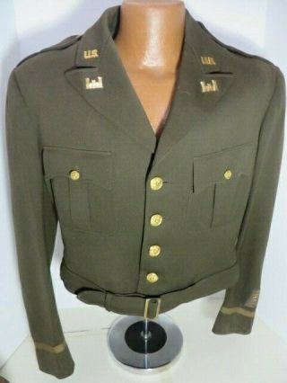 Ww2 Us Army Eng Officers Ike Jacket Minty European Theatre Of Operations Patch