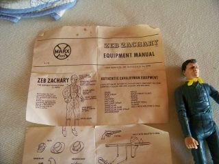 Vintage 1967 Zeb Zachary Johnny West Figure With Accessories