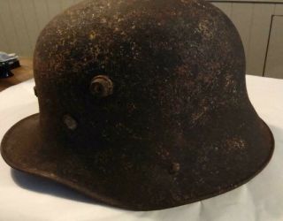 Early Irish Army Vickers Helmet With Internal Liner And Chin Strap See Scan