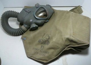 U.  S.  Wwii M3 Diaphragm Gas Mask With M1va1 Bag