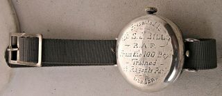 England Men ' s Hunting Trench Wristwatch Historical Importance RAF Inscription 2